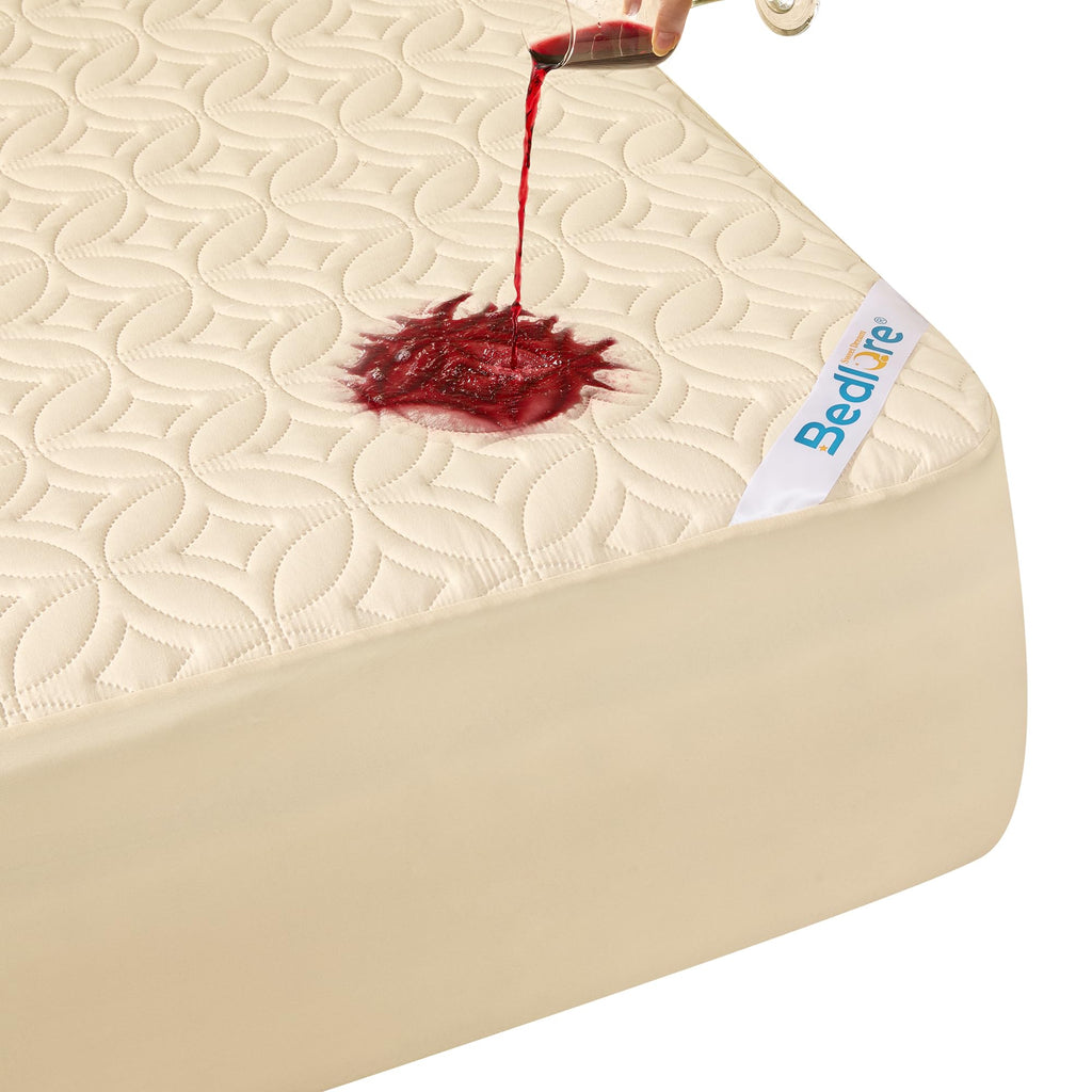 BEDLORE Waterproof Mattress Protector, Queen Size Mattress Pad Noiseless