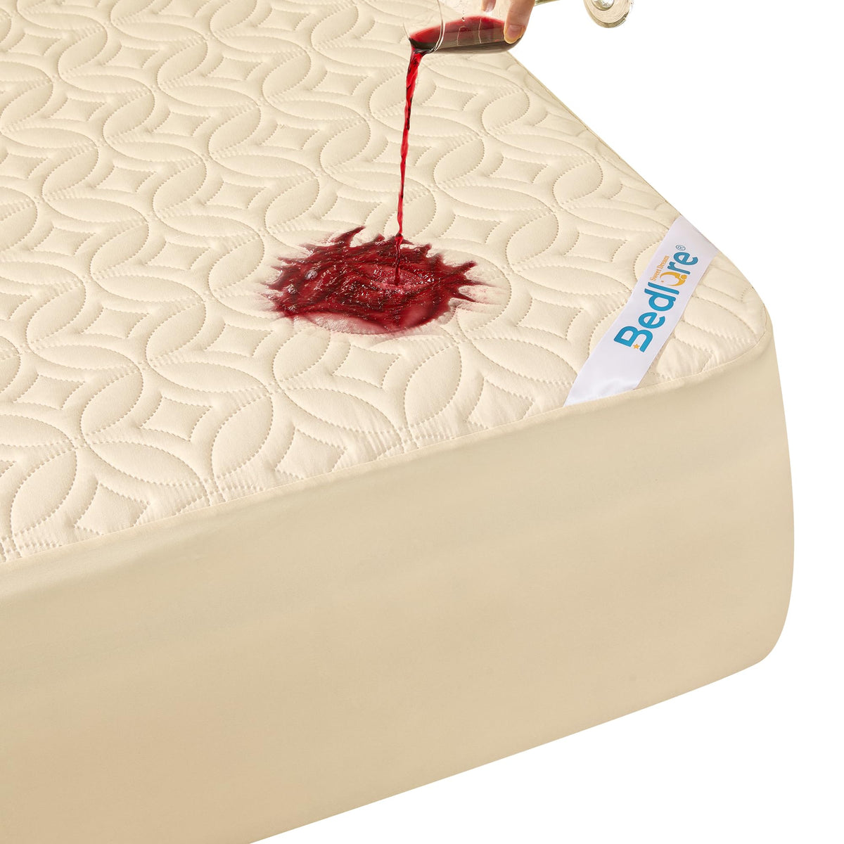 BEDLORE Waterproof Mattress Protector, Queen Size Mattress Pad Noiseless