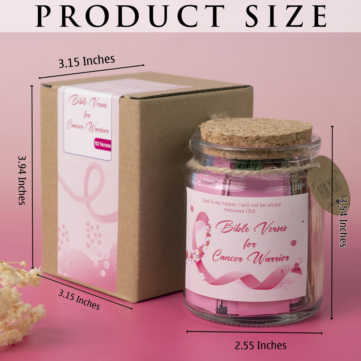 Bible Verses Jar, 92 Hand-Rolled Bible Scroll, Read Me When Christian Jar, Color Coded KJV Bible Verses, Religious Gifts for Women, Prayer Gifts for Friends, Mom, Sister, Cancer Warriors