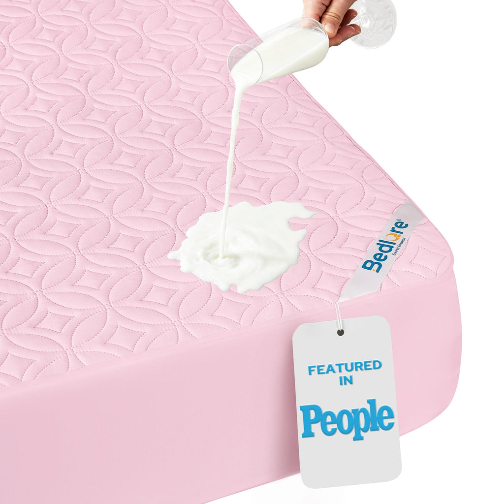 BEDLORE Waterproof Mattress Protector, Queen Size Mattress Pad Noiseless