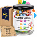 Bible Verses Jar, 92 Hand-Rolled Bible Scroll, Read Me When Christian Jar, Color Coded KJV Bible Verses, Religious Gifts for Women, Prayer Gifts for Friends, Mom, Sister, Cancer Warriors