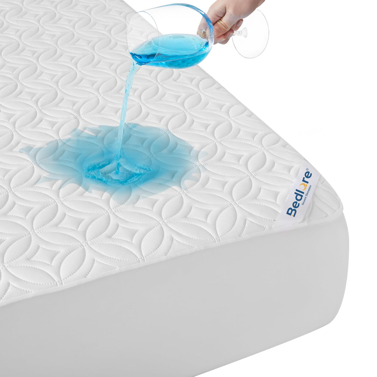 BEDLORE Waterproof Mattress Protector, Queen Size Mattress Pad Noiseless