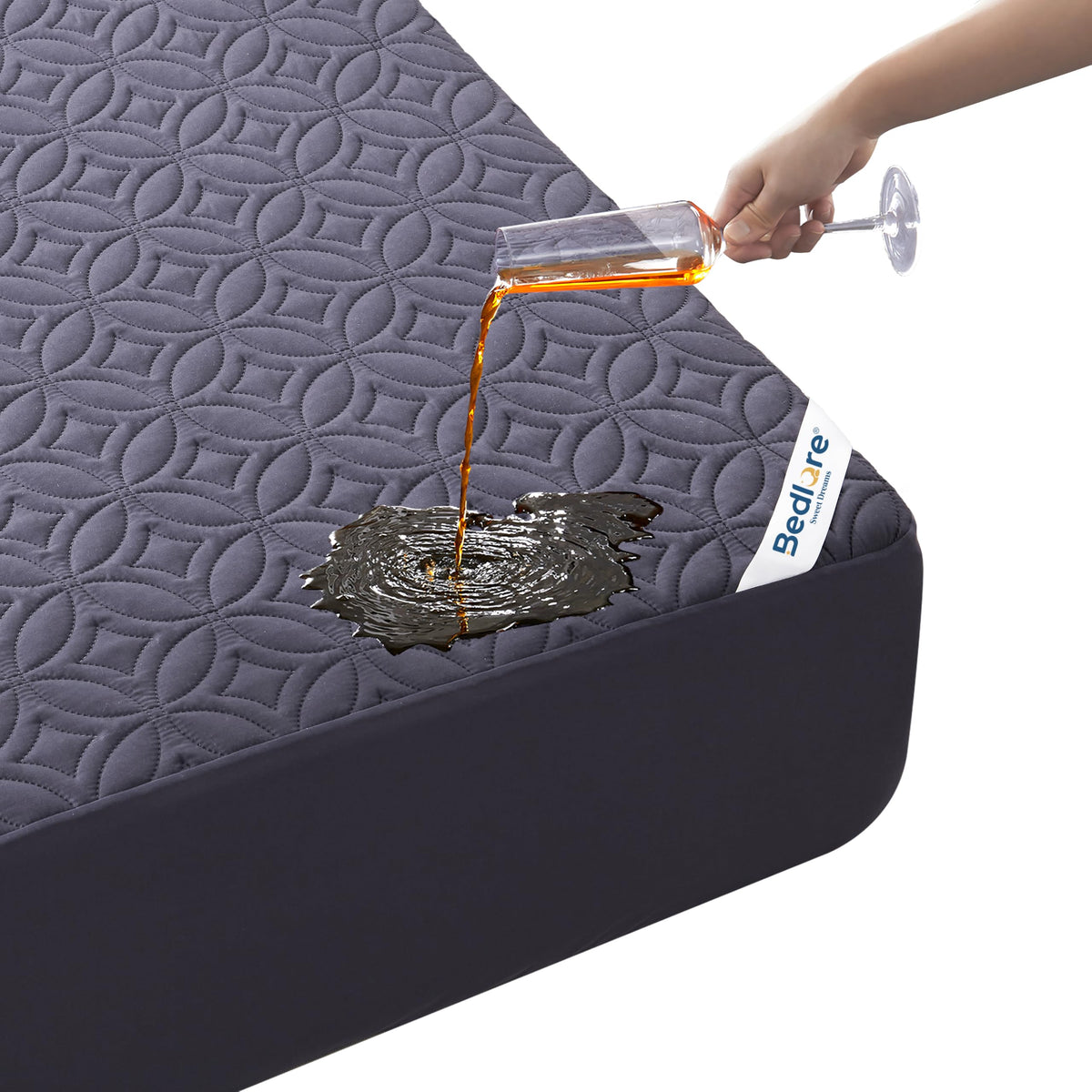 BEDLORE Waterproof Mattress Protector, Queen Size Mattress Pad Noiseless
