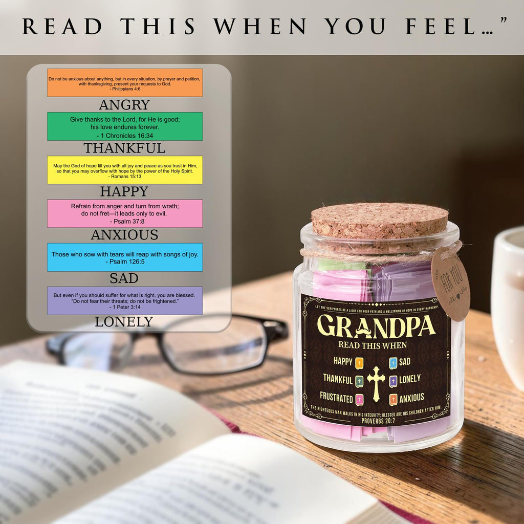 Bible Verses Jar, 92 Hand-Rolled Bible Scroll, Read Me When Christian Jar, Color Coded KJV Bible Verses, Religious Gifts for Women, Prayer Gifts for Friends, Mom, Sister, Cancer Warriors