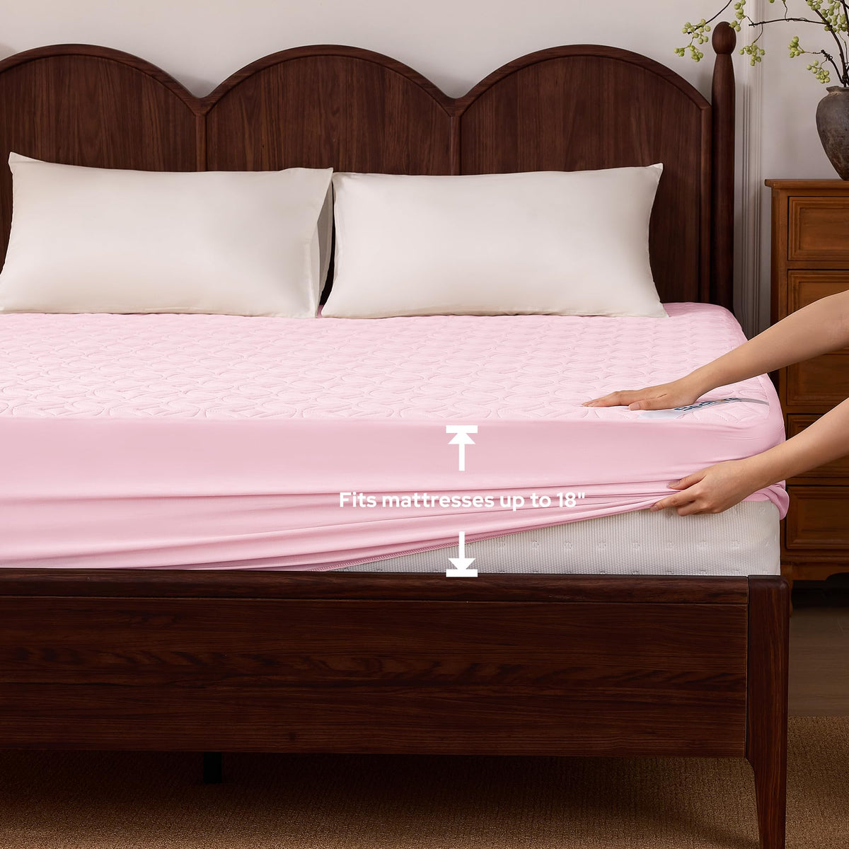BEDLORE Waterproof Mattress Protector, Queen Size Mattress Pad Noiseless