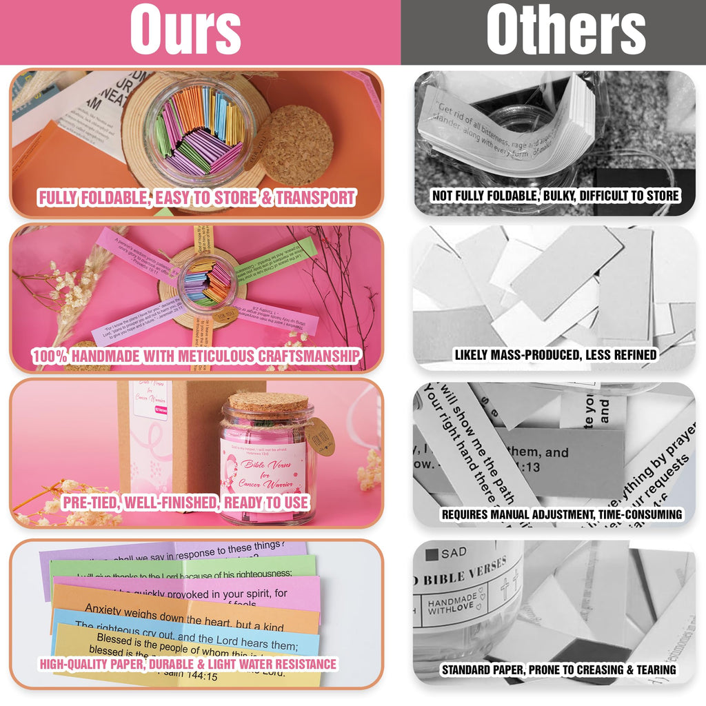 Bible Verses Jar, 92 Hand-Rolled Bible Scroll, Read Me When Christian Jar, Color Coded KJV Bible Verses, Religious Gifts for Women, Prayer Gifts for Friends, Mom, Sister, Cancer Warriors