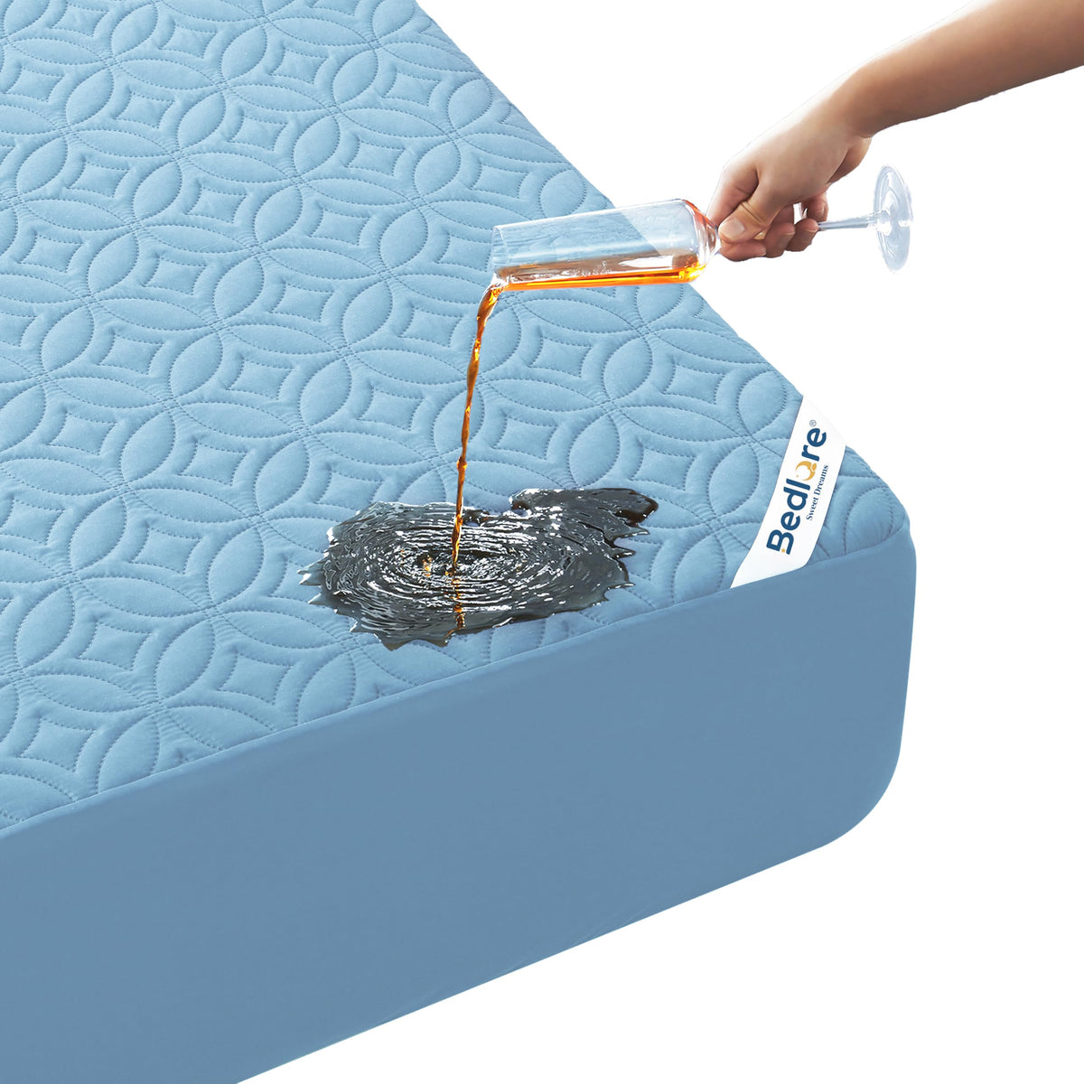 BEDLORE Waterproof Mattress Protector, Queen Size Mattress Pad Noiseless