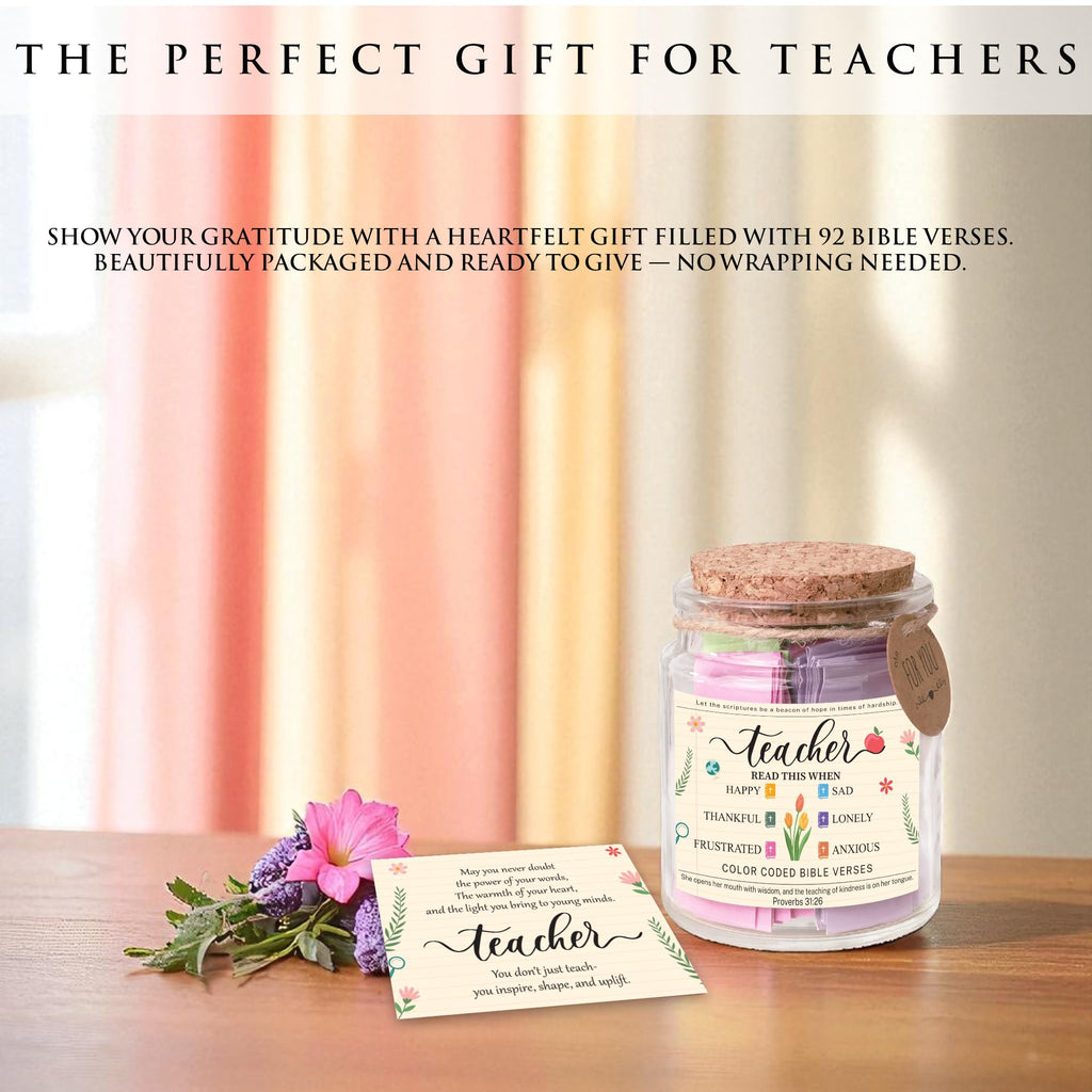 Bible Verses Jar, 92 Hand-Rolled Bible Scroll, Read Me When Christian Jar, Color Coded KJV Bible Verses, Religious Gifts for Women, Prayer Gifts for Friends, Mom, Sister, Cancer Warriors