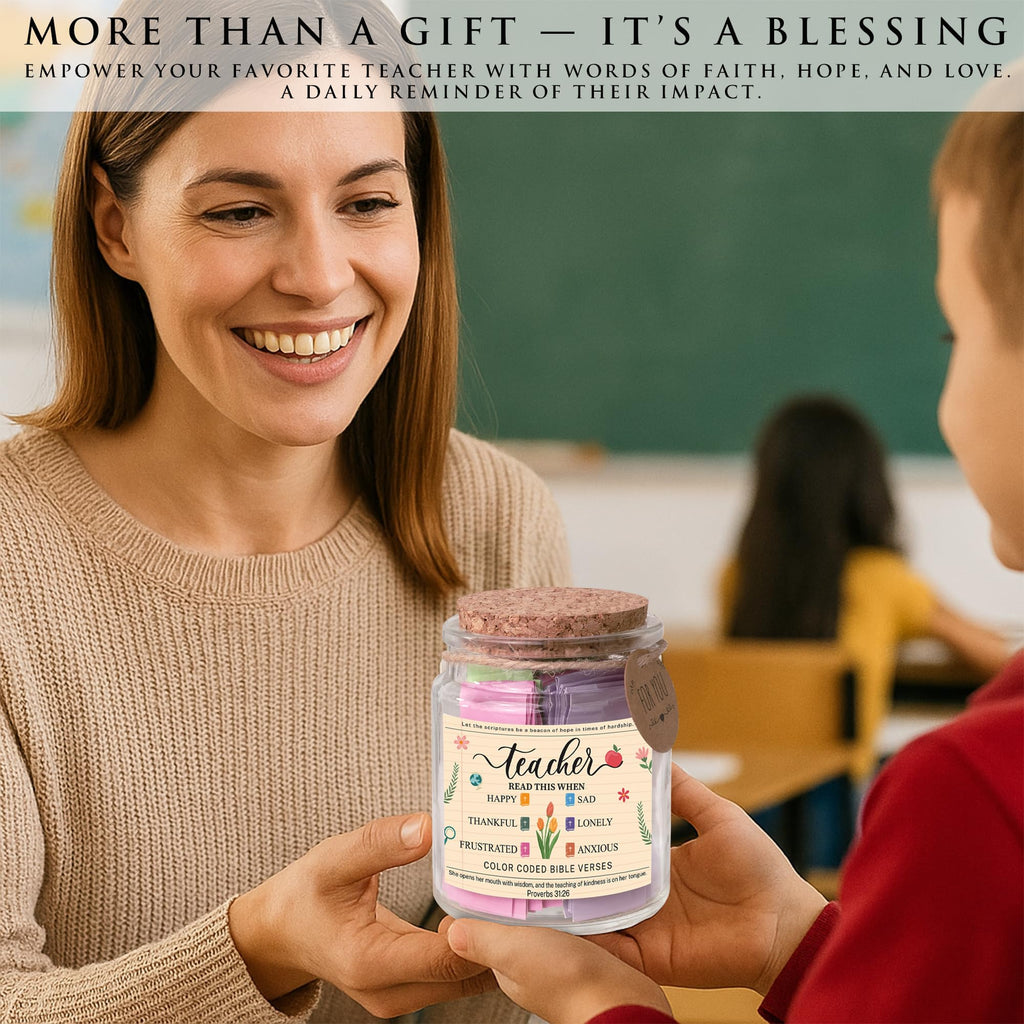 Bible Verses Jar, 92 Hand-Rolled Bible Scroll, Read Me When Christian Jar, Color Coded KJV Bible Verses, Religious Gifts for Women, Prayer Gifts for Friends, Mom, Sister, Cancer Warriors