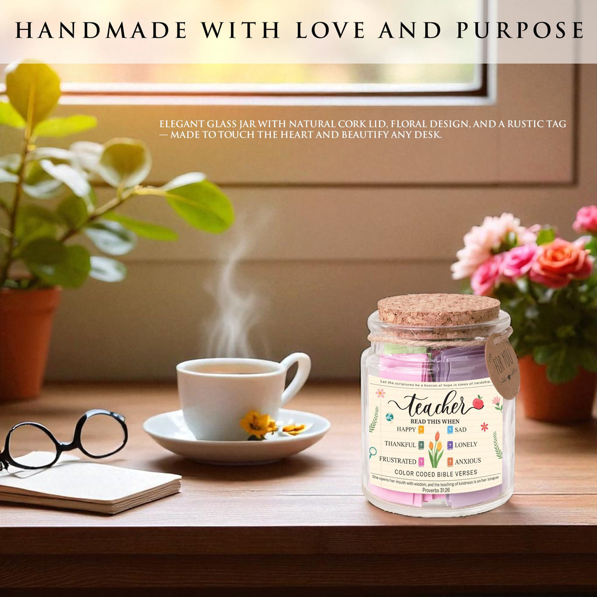 Bible Verses Jar, 92 Hand-Rolled Bible Scroll, Read Me When Christian Jar, Color Coded KJV Bible Verses, Religious Gifts for Women, Prayer Gifts for Friends, Mom, Sister, Cancer Warriors