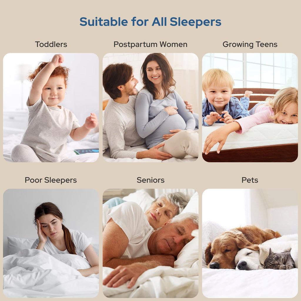 BEDLORE Waterproof Mattress Protector, Queen Size Mattress Pad Noiseless