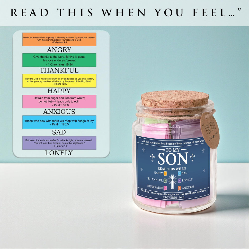 Bible Verses Jar, 92 Hand-Rolled Bible Scroll, Read Me When Christian Jar, Color Coded KJV Bible Verses, Religious Gifts for Women, Prayer Gifts for Friends, Mom, Sister, Cancer Warriors