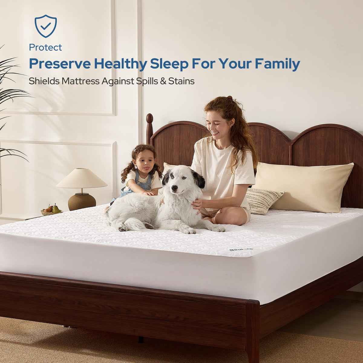 BEDLORE Waterproof Mattress Protector, Queen Size Mattress Pad Noiseless